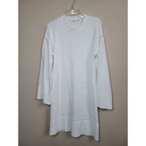 Anrabess Crewneck Oversized Cable Knit Pullover Short Sweater‎ Dress Sz M